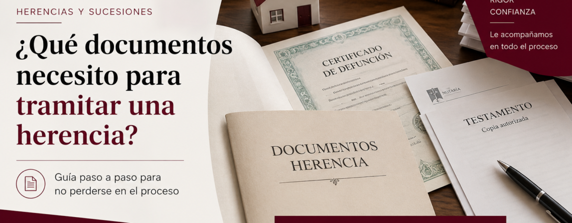 Qué documentos necesito para tramitar una herencia